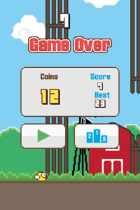 flappy-bird-game-over-share-score-zero #ReactionGifs