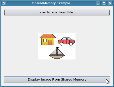 Screenshot of the Shared Memory example