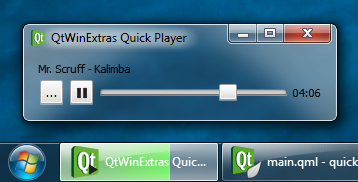 Screenshot of the Quick Player example