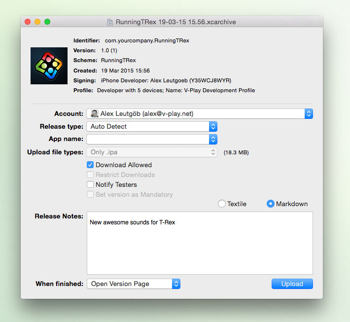 HockeyApp Mac OS X App