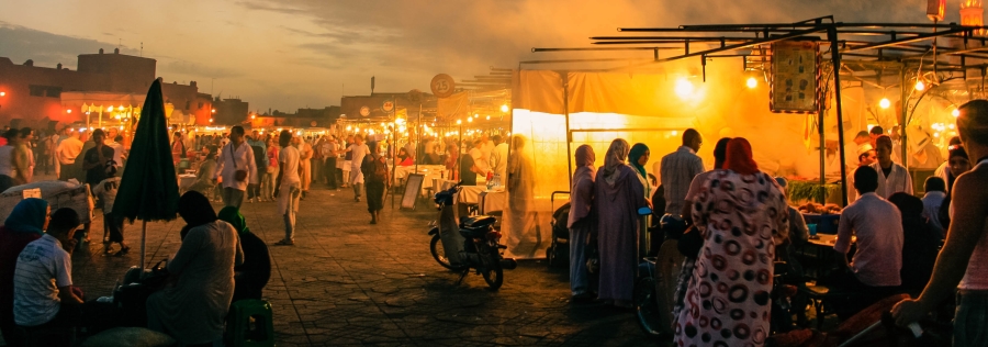 market place at night